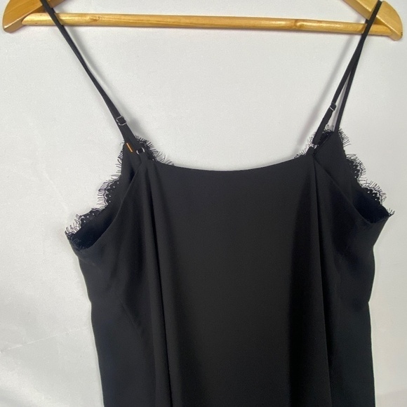 Socialite Women's Sz Medium Camisole Top Black Sculpted V-Neck Adjustable  Strap - Picture 5 of 9